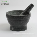 cheap price 15cm black color natural stone chocolate stone grinder